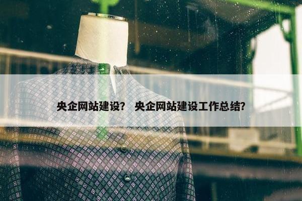 央企网站建设？ 央企网站建设工作总结？