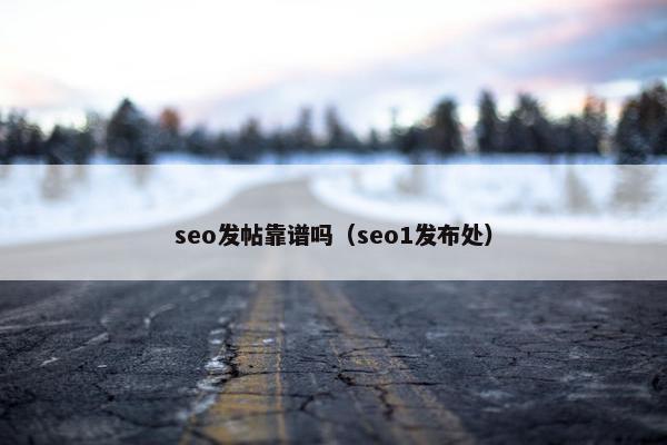 seo发帖靠谱吗（seo1发布处）