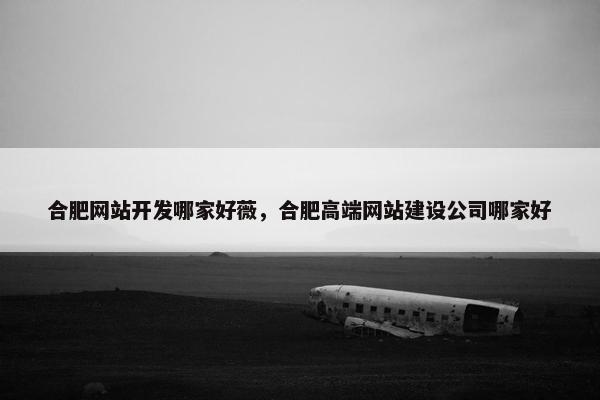 合肥网站开发哪家好薇，合肥高端网站建设公司哪家好