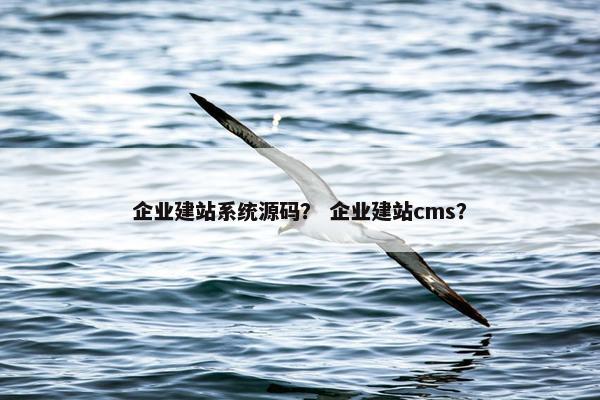 企业建站系统源码？ 企业建站cms？
