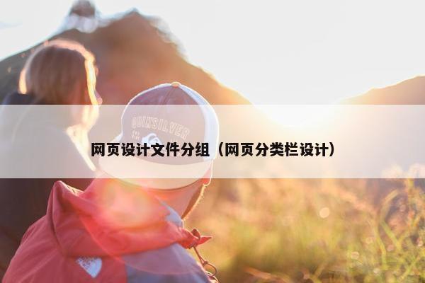 网页设计文件分组（网页分类栏设计）