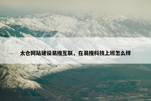 太仓网站建设易搜互联，在易搜科技上班怎么样