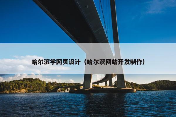 哈尔滨学网页设计（哈尔滨网站开发制作）