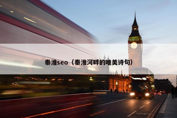 秦淮seo（秦淮河畔的唯美诗句）