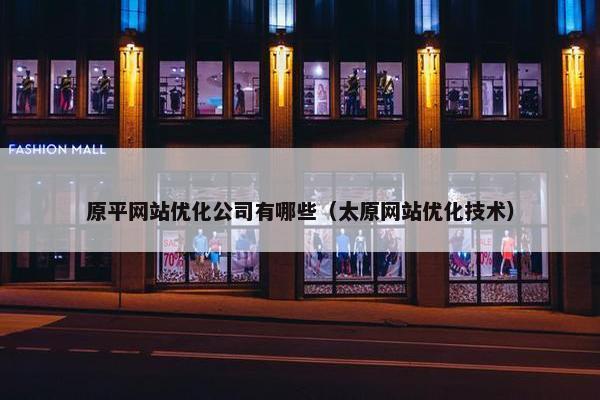 原平网站优化公司有哪些（太原网站优化技术）