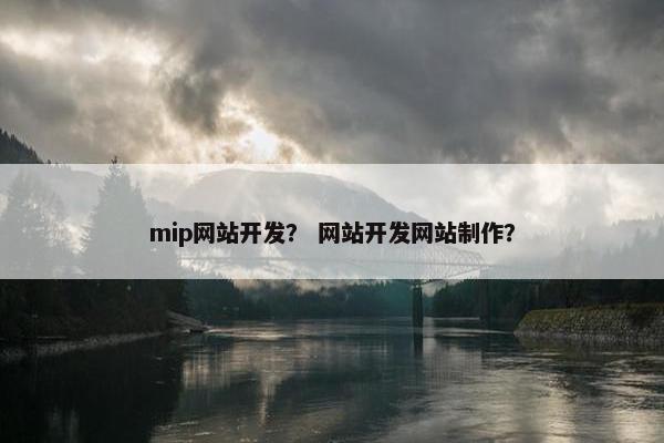 mip网站开发？ 网站开发网站制作？