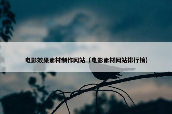 电影效果素材制作网站（电影素材网站排行榜）