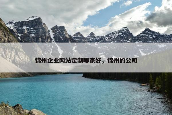 锦州企业网站定制哪家好，锦州的公司