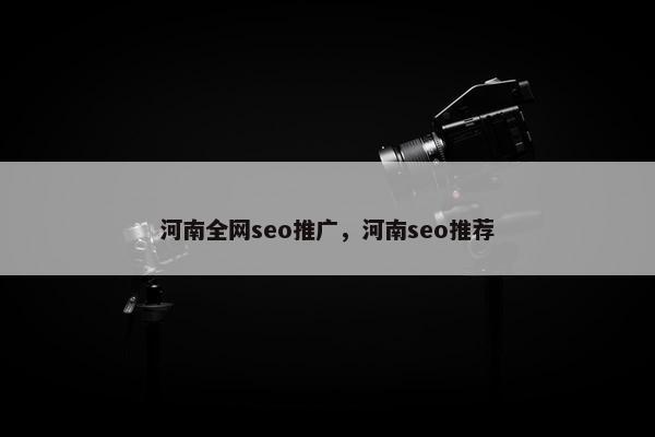 河南全网seo推广，河南seo推荐