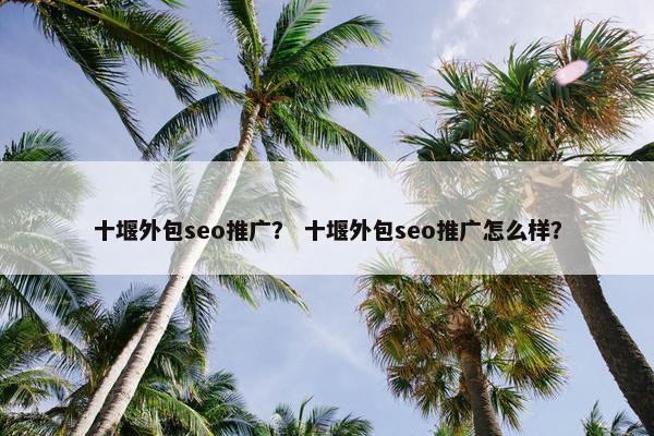十堰外包seo推广？ 十堰外包seo推广怎么样？