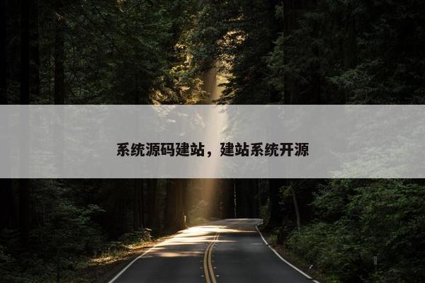 系统源码建站，建站系统开源