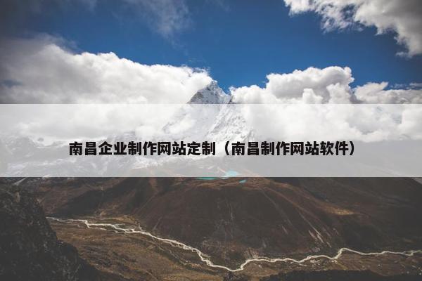 南昌企业制作网站定制（南昌制作网站软件）