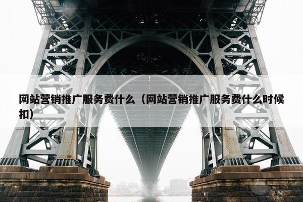 网站营销推广服务费什么（网站营销推广服务费什么时候扣）