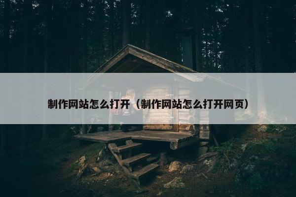 制作网站怎么打开（制作网站怎么打开网页）