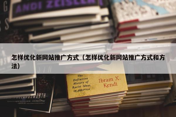 怎样优化新网站推广方式（怎样优化新网站推广方式和方法）