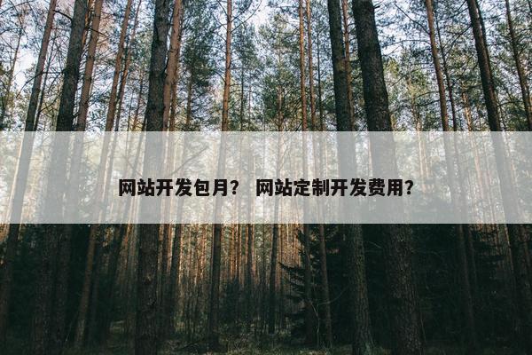 网站开发包月？ 网站定制开发费用？