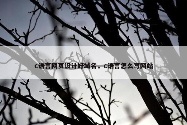 c语言网页设计好域名，c语言怎么写网站