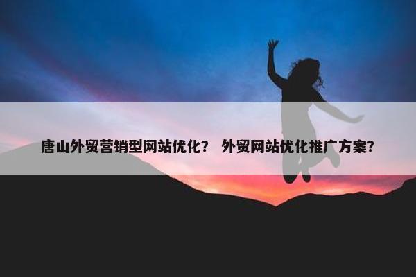 唐山外贸营销型网站优化？ 外贸网站优化推广方案？