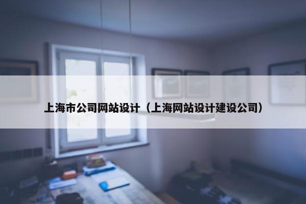 上海市公司网站设计（上海网站设计建设公司）
