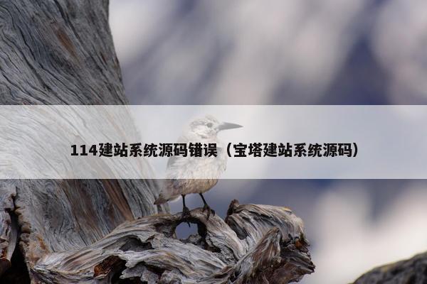 114建站系统源码错误（宝塔建站系统源码）