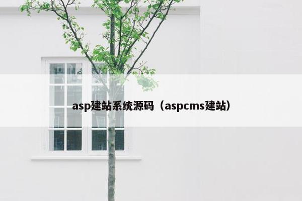 asp建站系统源码（aspcms建站）