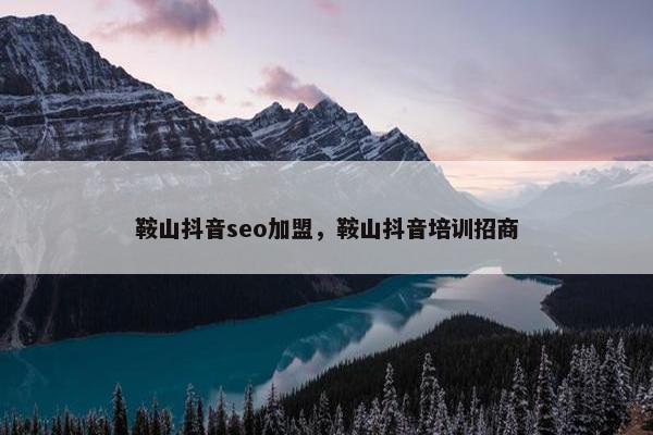 鞍山抖音seo加盟，鞍山抖音培训招商