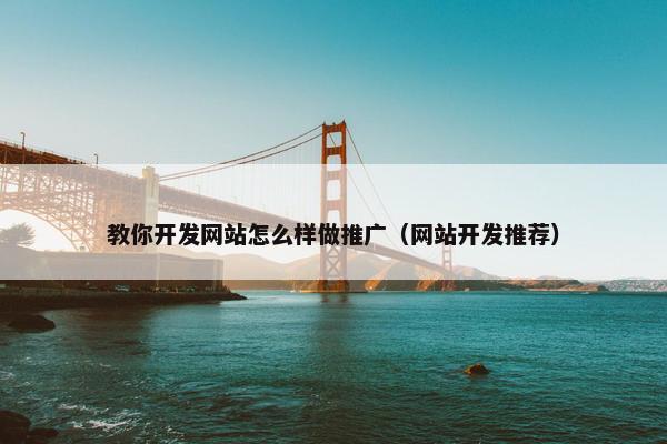 教你开发网站怎么样做推广（网站开发推荐）