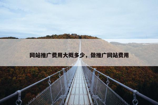 网站推广费用大概多少，做推广网站费用