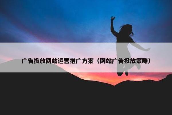 广告投放网站运营推广方案（网站广告投放策略）
