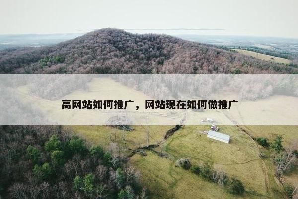 高网站如何推广，网站现在如何做推广