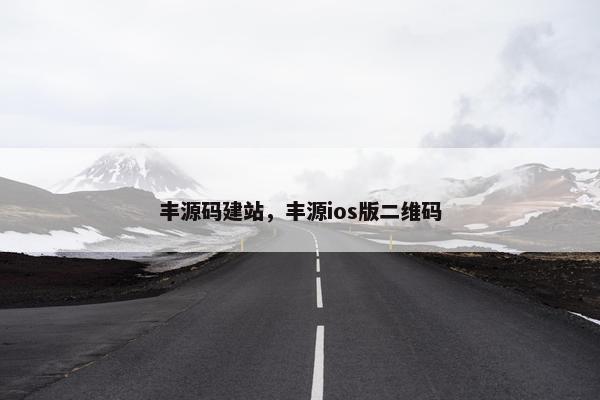 丰源码建站，丰源ios版二维码