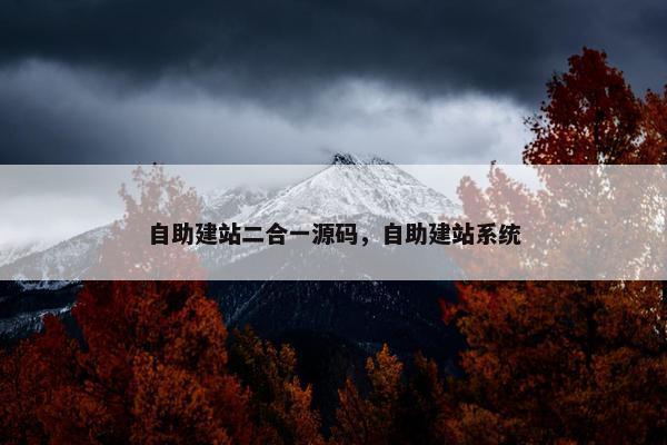 自助建站二合一源码，自助建站系统