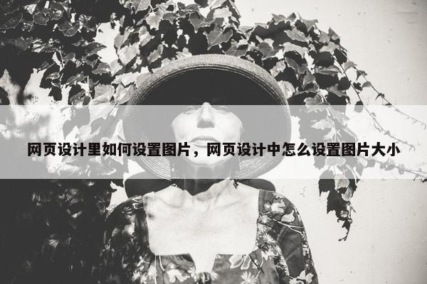 网页设计里如何设置图片，网页设计中怎么设置图片大小