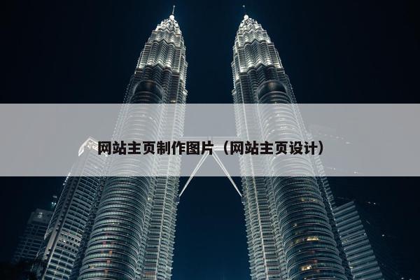 网站主页制作图片（网站主页设计）