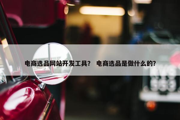 电商选品网站开发工具？ 电商选品是做什么的？