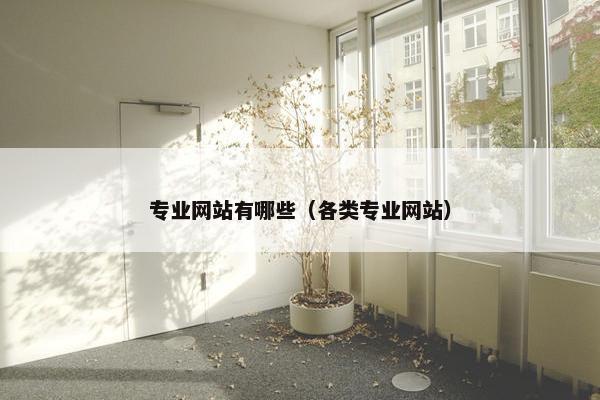 专业网站有哪些（各类专业网站）