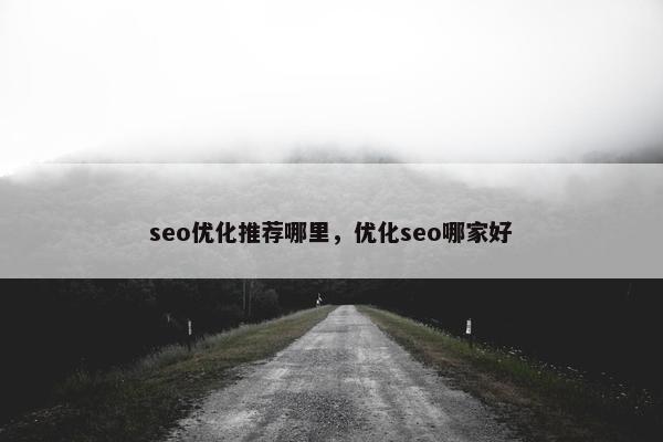 seo优化推荐哪里，优化seo哪家好
