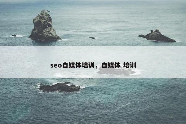 seo自媒体培训，自媒体 培训