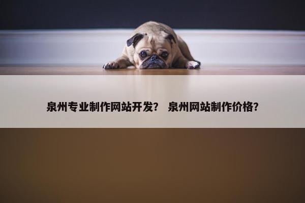 泉州专业制作网站开发？ 泉州网站制作价格？