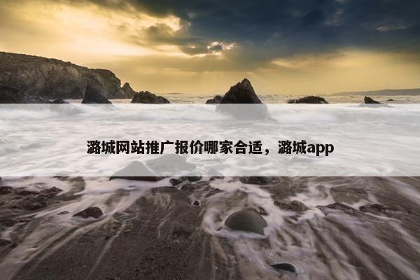 潞城网站推广报价哪家合适，潞城app