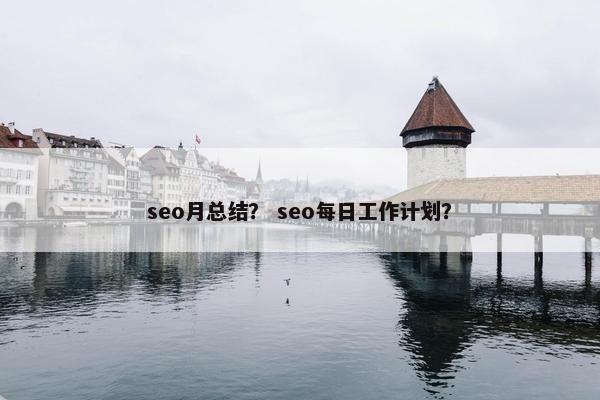 seo月总结？ seo每日工作计划？