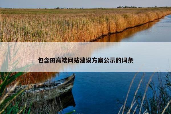 包含田高端网站建设方案公示的词条