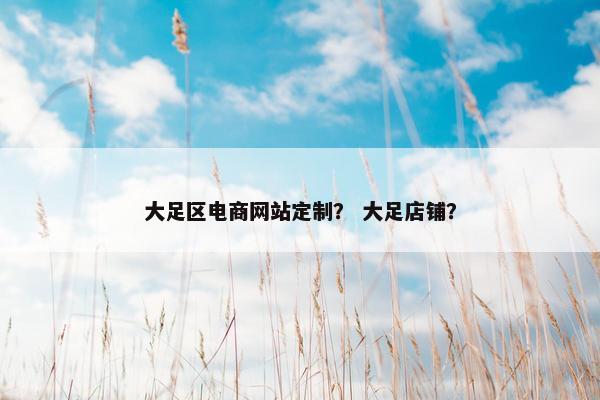 大足区电商网站定制？ 大足店铺？