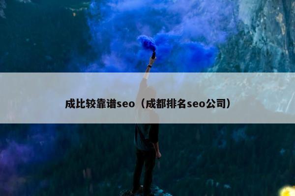 成比较靠谱seo（成都排名seo公司）