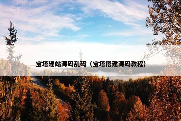 宝塔建站源码乱码（宝塔搭建源码教程）