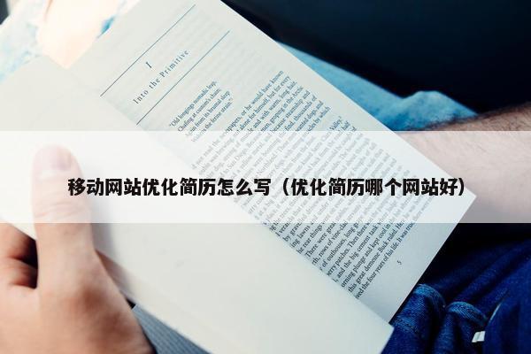 移动网站优化简历怎么写（优化简历哪个网站好）