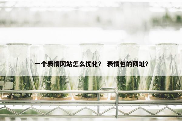 一个表情网站怎么优化？ 表情包的网址？
