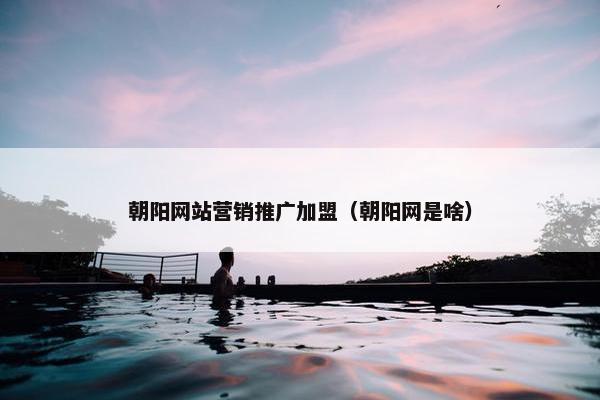 朝阳网站营销推广加盟（朝阳网是啥）
