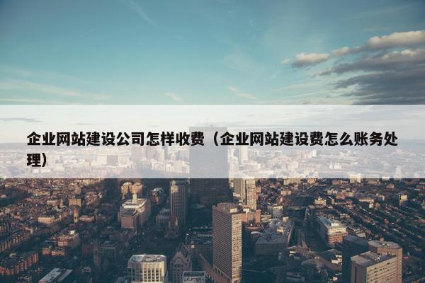 企业网站建设公司怎样收费（企业网站建设费怎么账务处理）