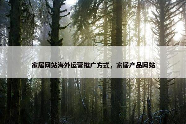 家居网站海外运营推广方式，家居产品网站